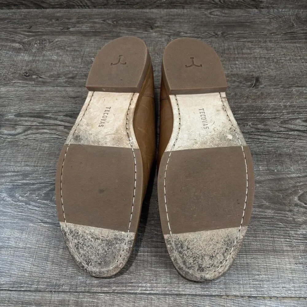Tecovas Monterey Loafers Men's 10.5 D Brown Leather Handmade Slip On Dress Shoes